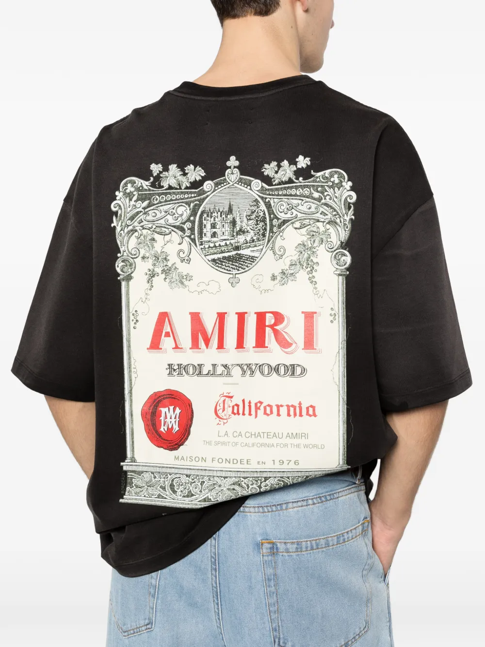 AMIRI T-shirt met logoprint Zwart