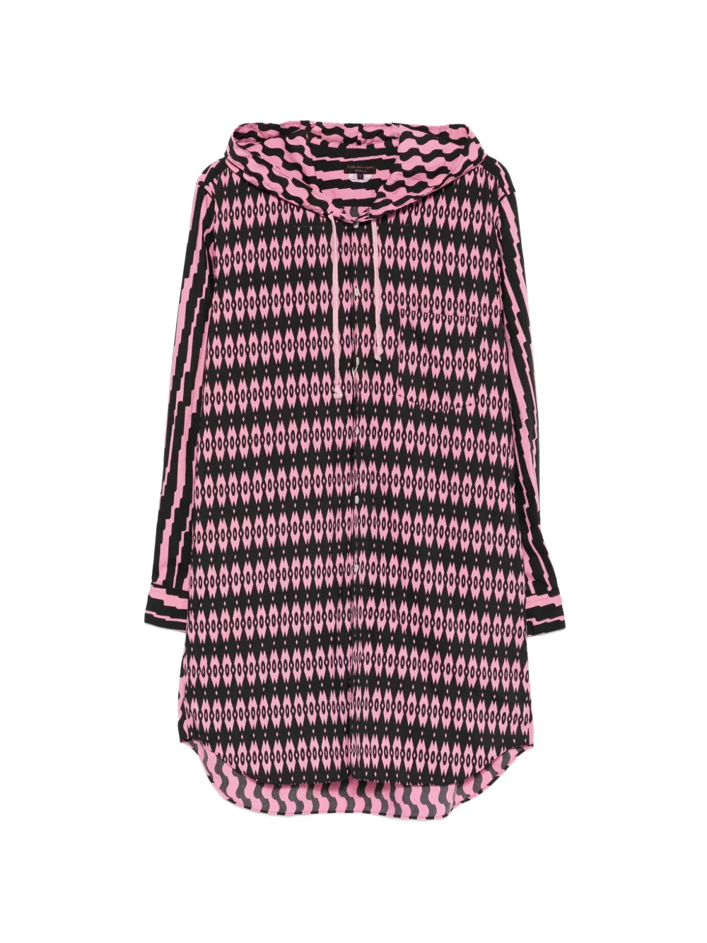 Comme des Garçons Homme Plus printed hooded shirt - Black