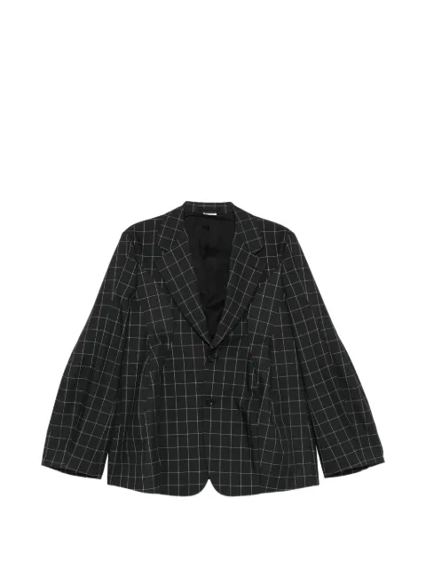 Comme des Garçons Homme Plus blazer à carreaux à motif fenêtre et coupe ajustée
