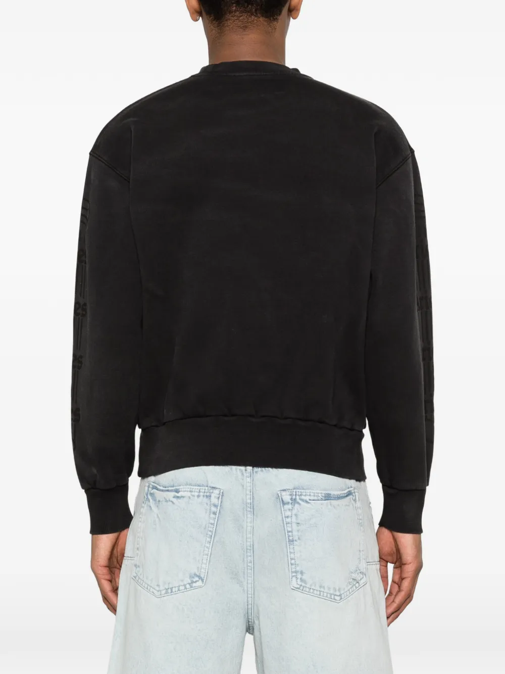 Aries Sweater met print Zwart