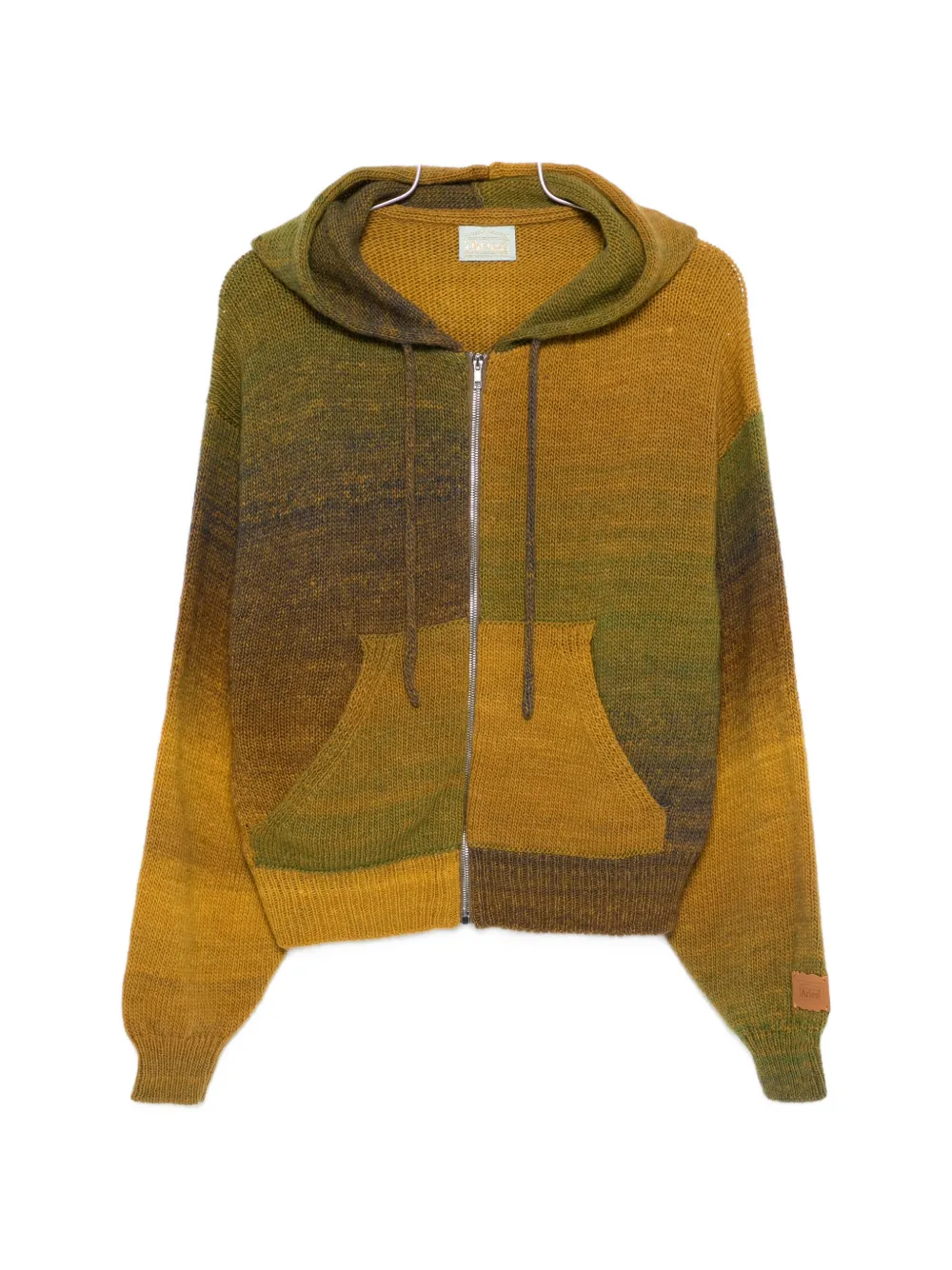 Aries long-sleeve hoodie cardigan - Verde