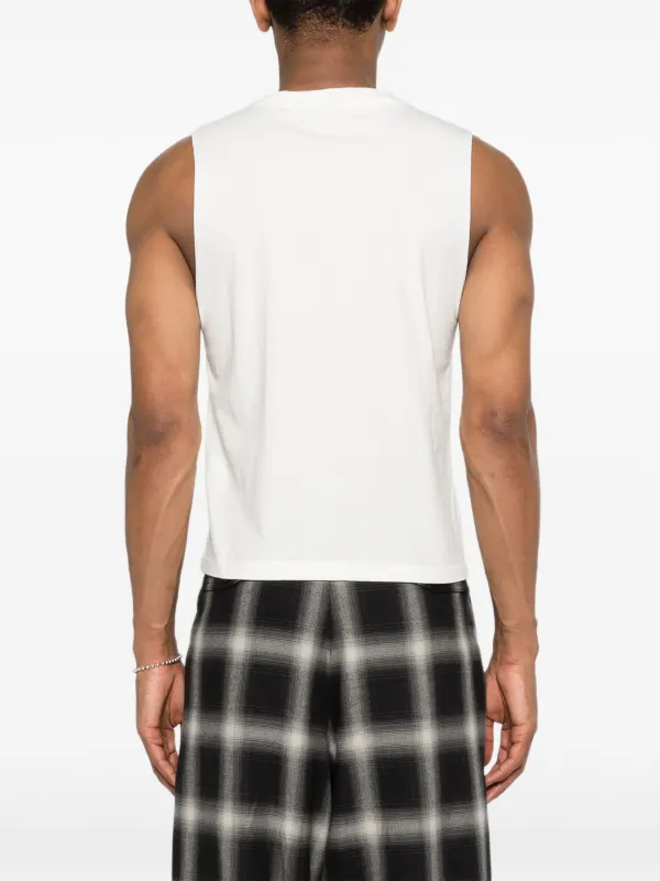 Aries Punk Logo Muscle Vest | Neutrals | FARFETCH JO
