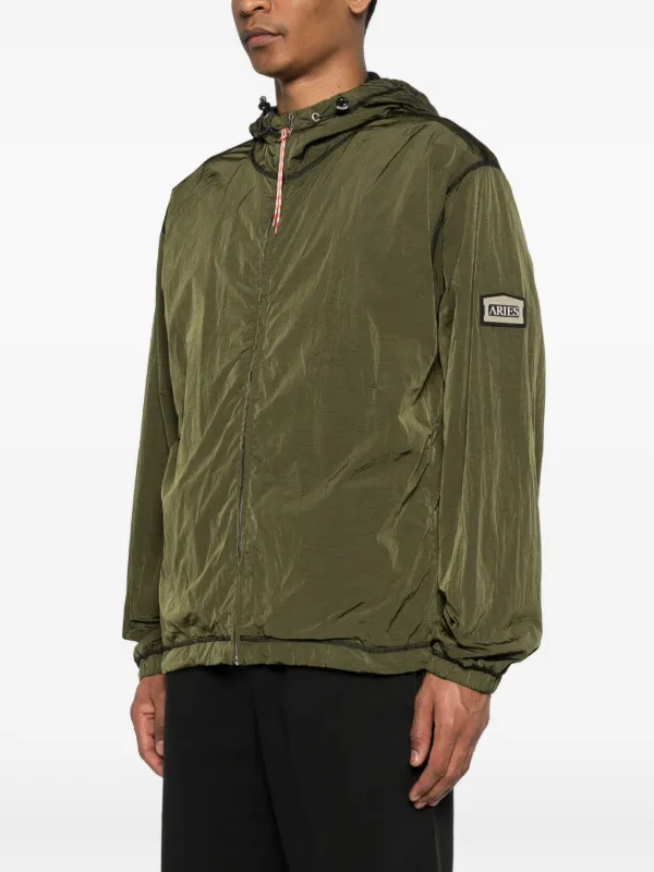 Aries Windcheater Hooded Jacket | Green | FARFETCH ID