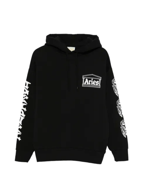 Aries Felpa con ricamo e cappuccio