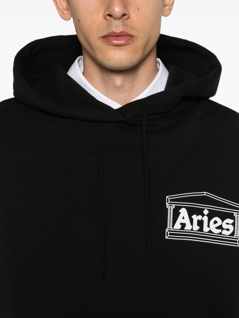 Aries Hoodie met borduurwerk Zwart