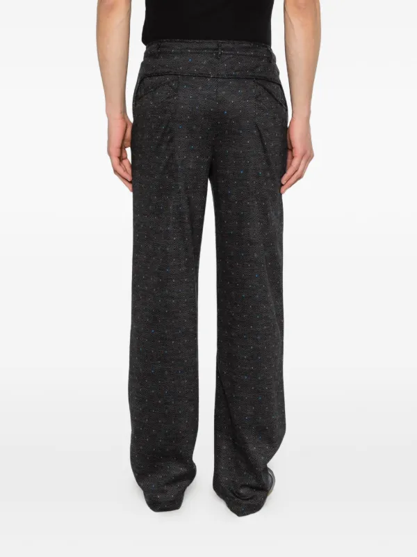 Kiko Kostadinov Sargo Patterned Trousers | Black | FARFETCH CA