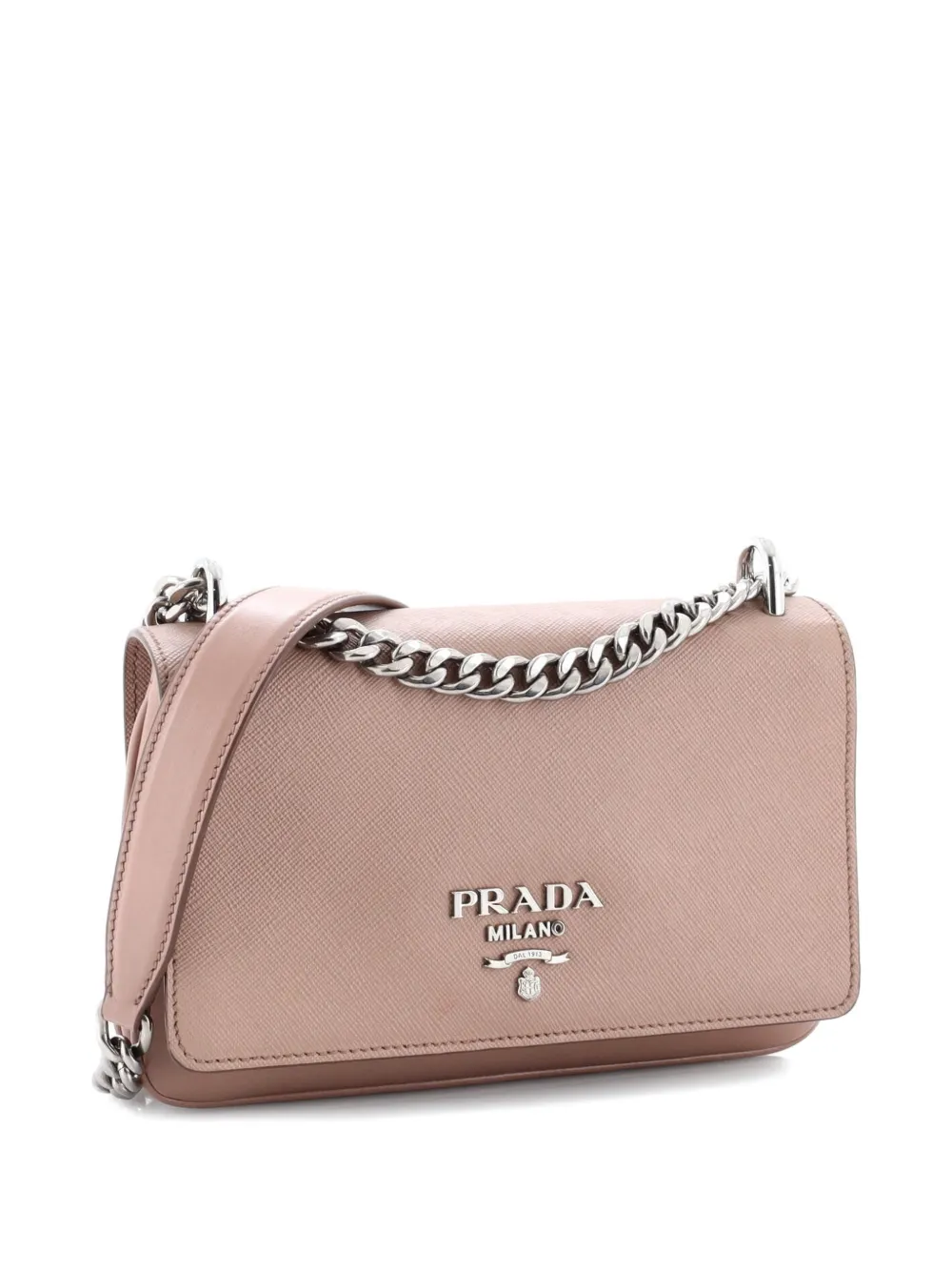 Chain Flap Saffiano And Soft Calf Small Crossbody Bag