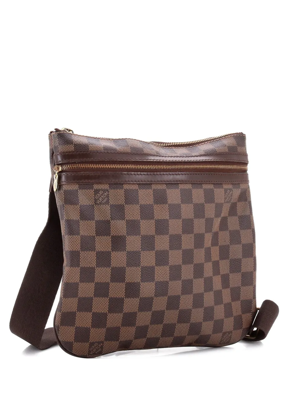 Pre-owned Louis Vuitton Bosphore Pochette Damier Crossbody Bag In Brown