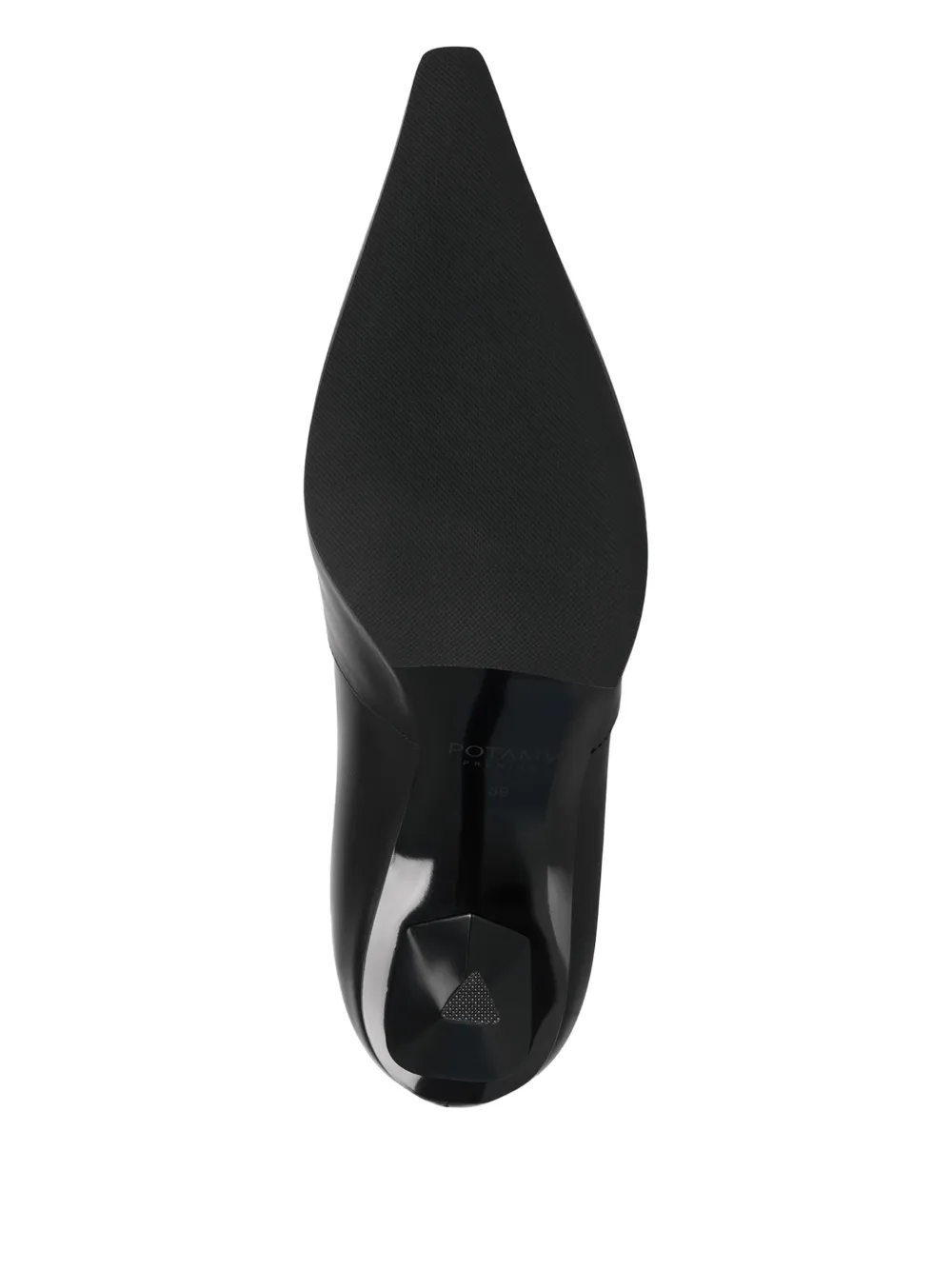 POTAMY 100mm enkellaarzen met gespdetail Zwart