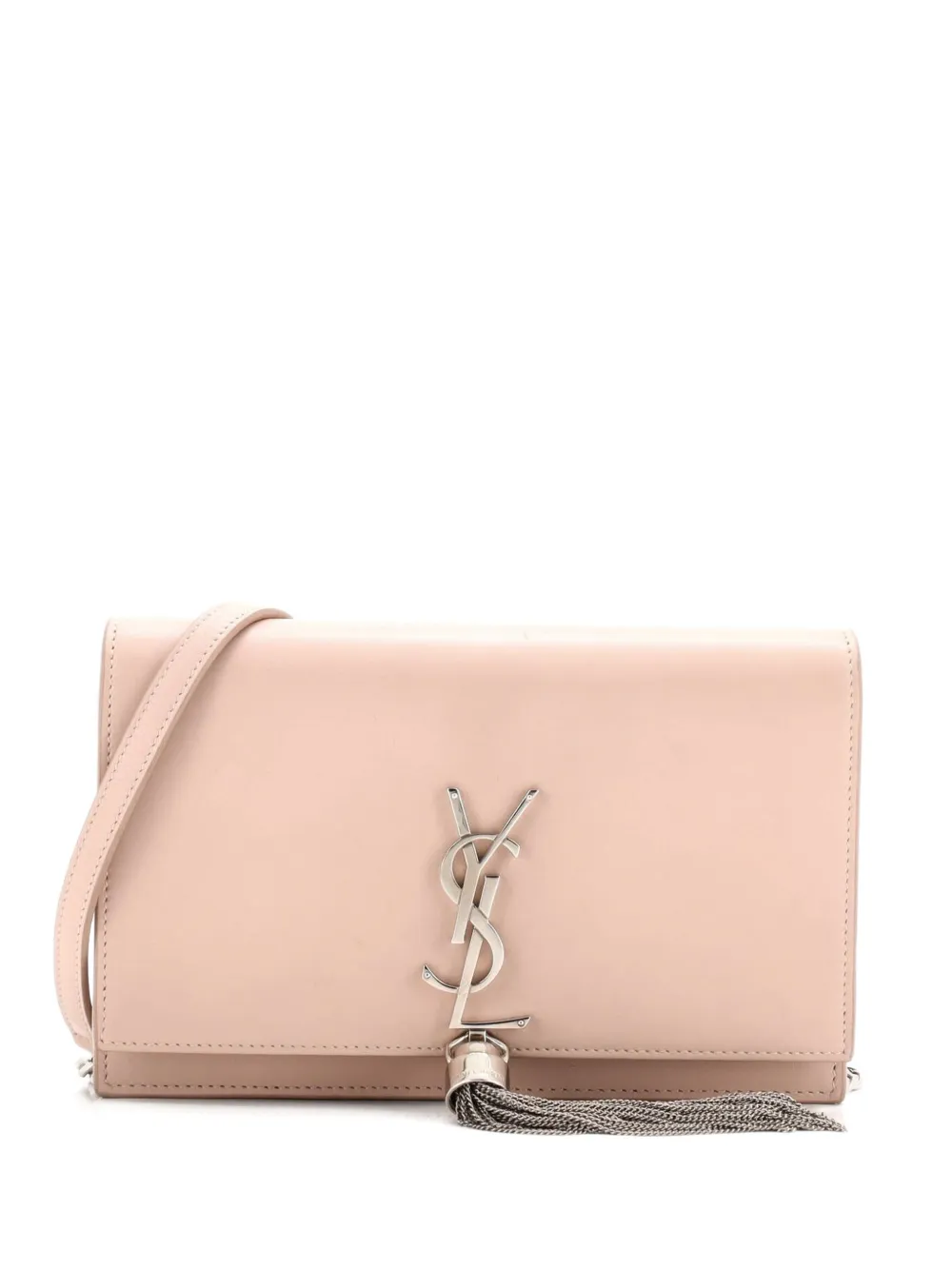 Saint Laurent Pre-Owned Classic Monogram Tassel Leather Small crossbody bag - Neutrals