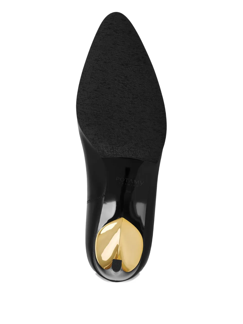 POTAMY 70 mm enkellaarzen met puntige neus Zwart