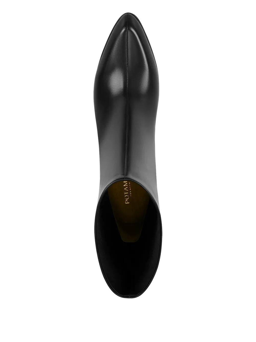 POTAMY 70 mm enkellaarzen met puntige neus Zwart