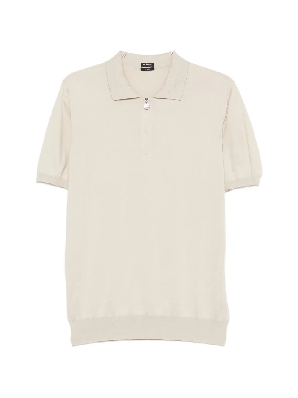Kiton zip-up polo shirt - Toni neutri