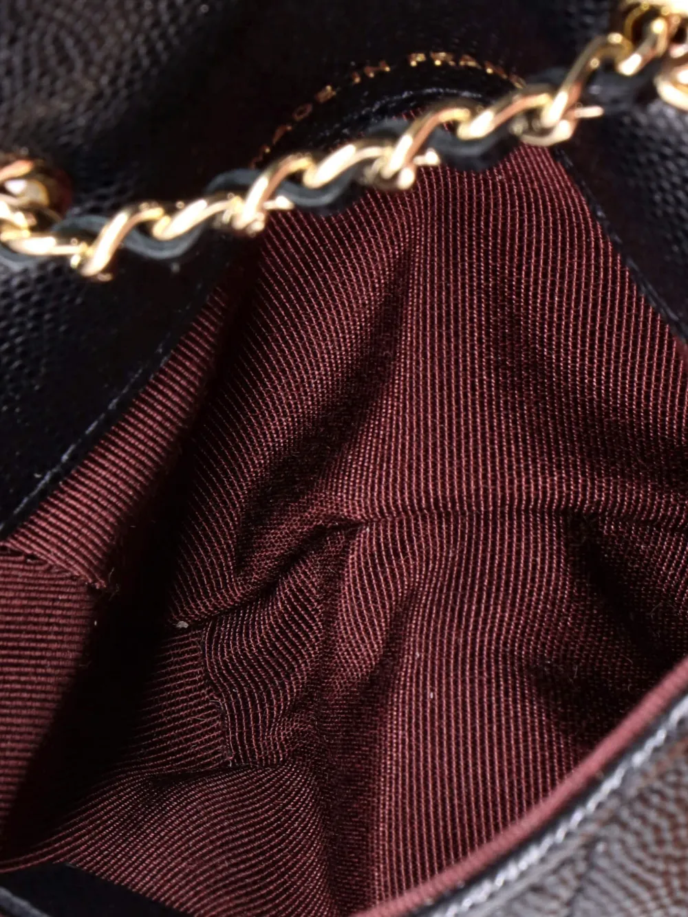 Pre-owned Chanel Classic Flap Chain Quilted Caviar Mini Belt Bag In Black