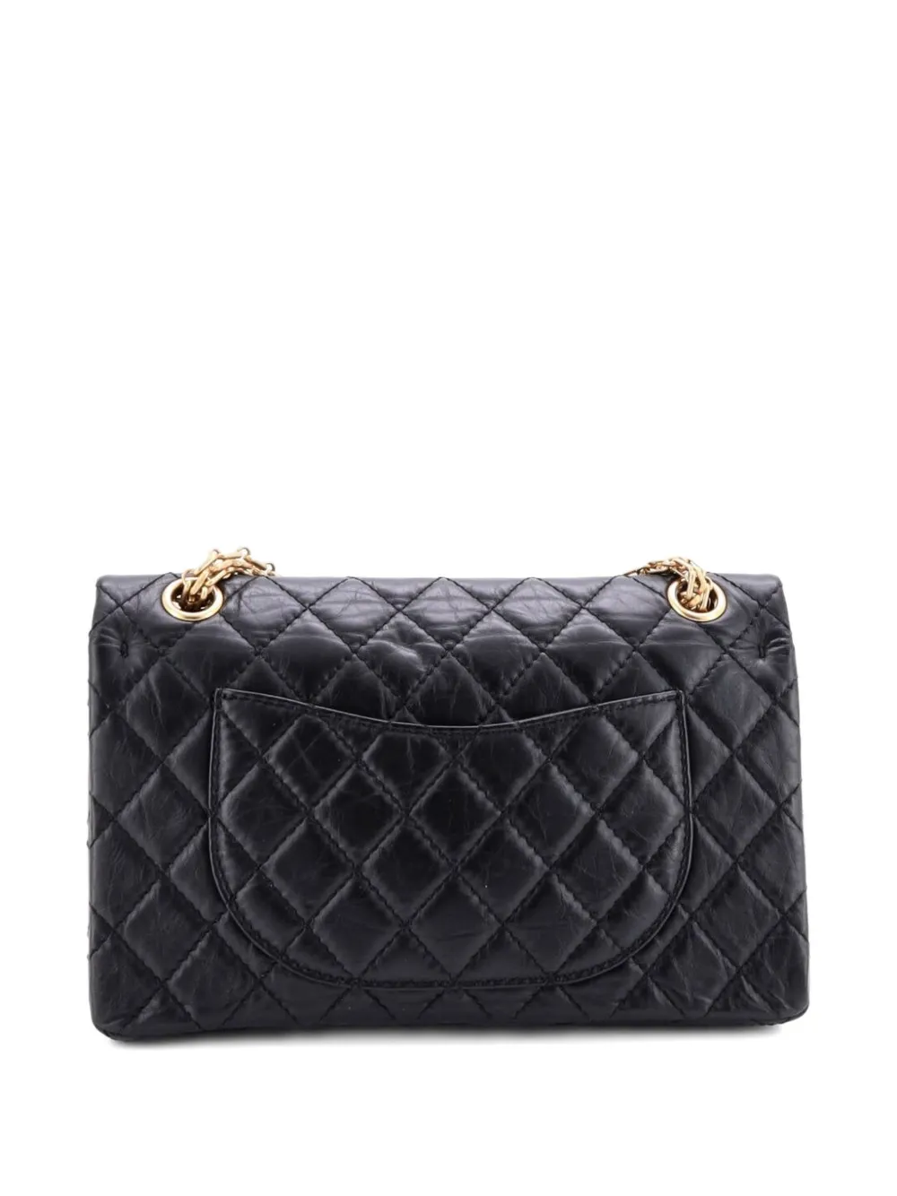 CHANEL Pre-owned Lucky Charms Reissue 2.55 Flap Bag Quilted Aged Calfskin 225 Shoulder Bag In Black