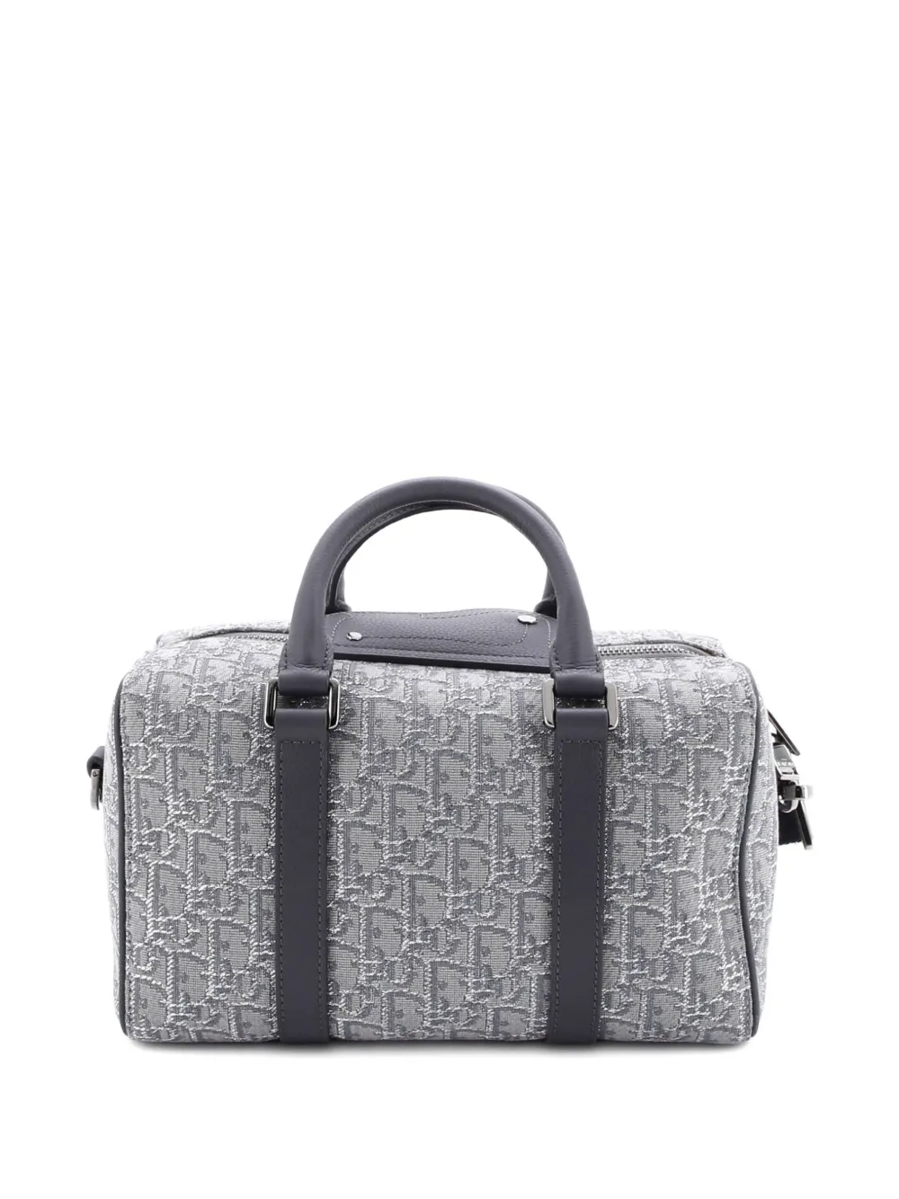 Pre-owned Dior Lingot Bag Oblique Canvas 26 Crossbody Bag In Gray