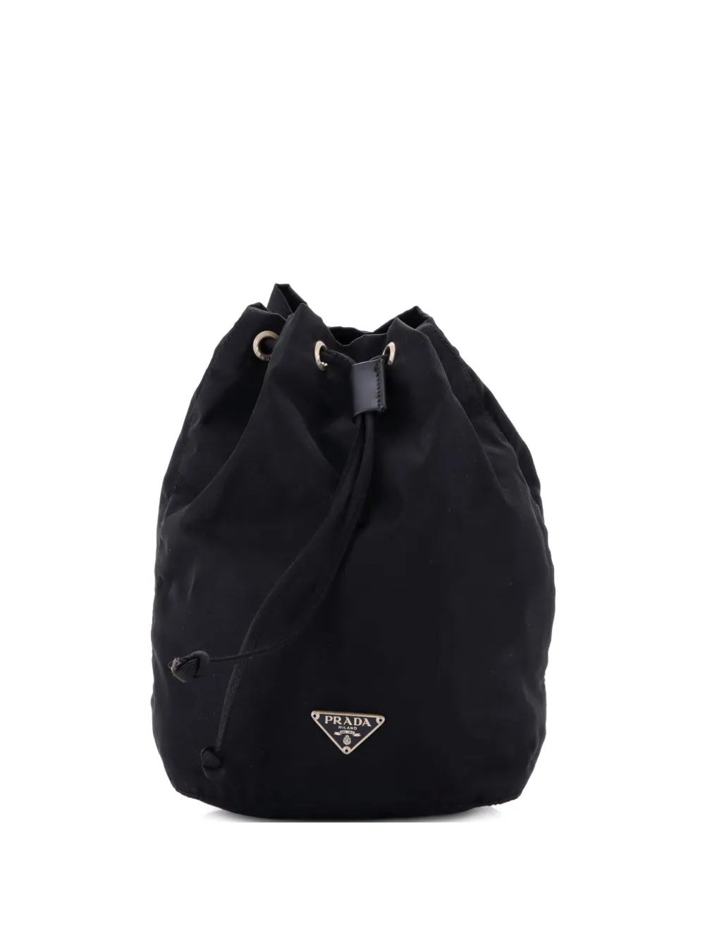 Prada Pre-Owned Drawstring Wristlet Tessuto Small bucket bag | Black | Image 1