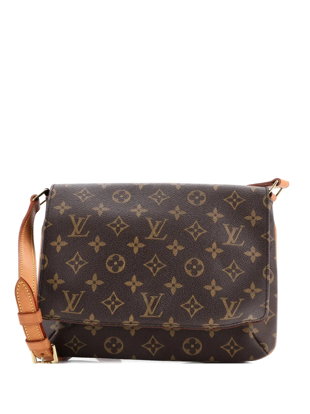 Pre-owned Louis Vuitton Musette Tango Handbag Monogram Canvas Shoulder Bag In Brown