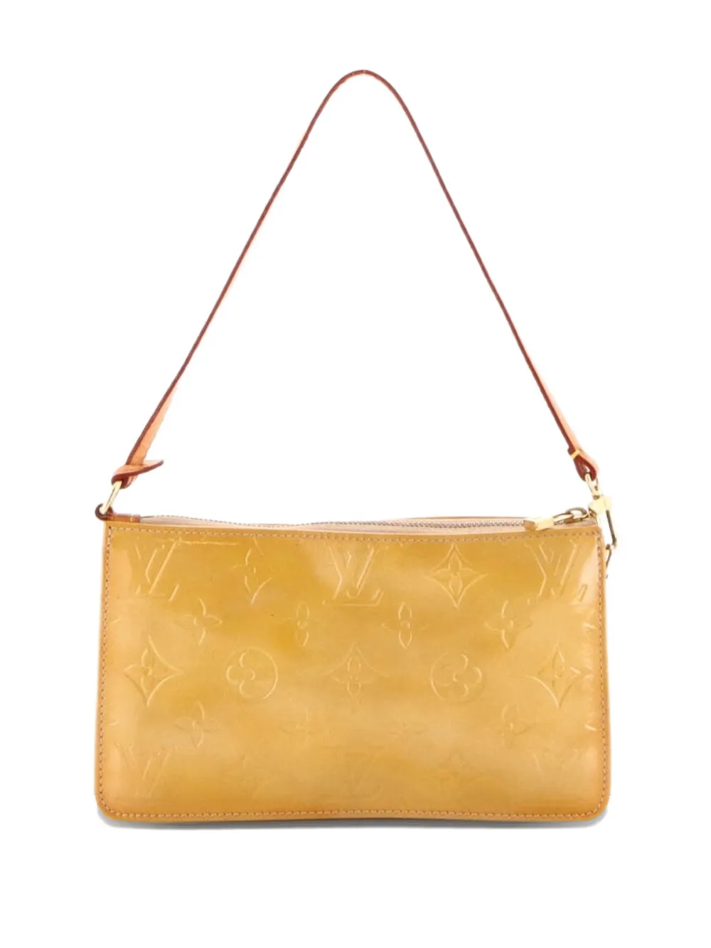 LOUIS VUITTON Pre-owned Lexington Pochette Monogram Vernis Clutch Bag In Yellow