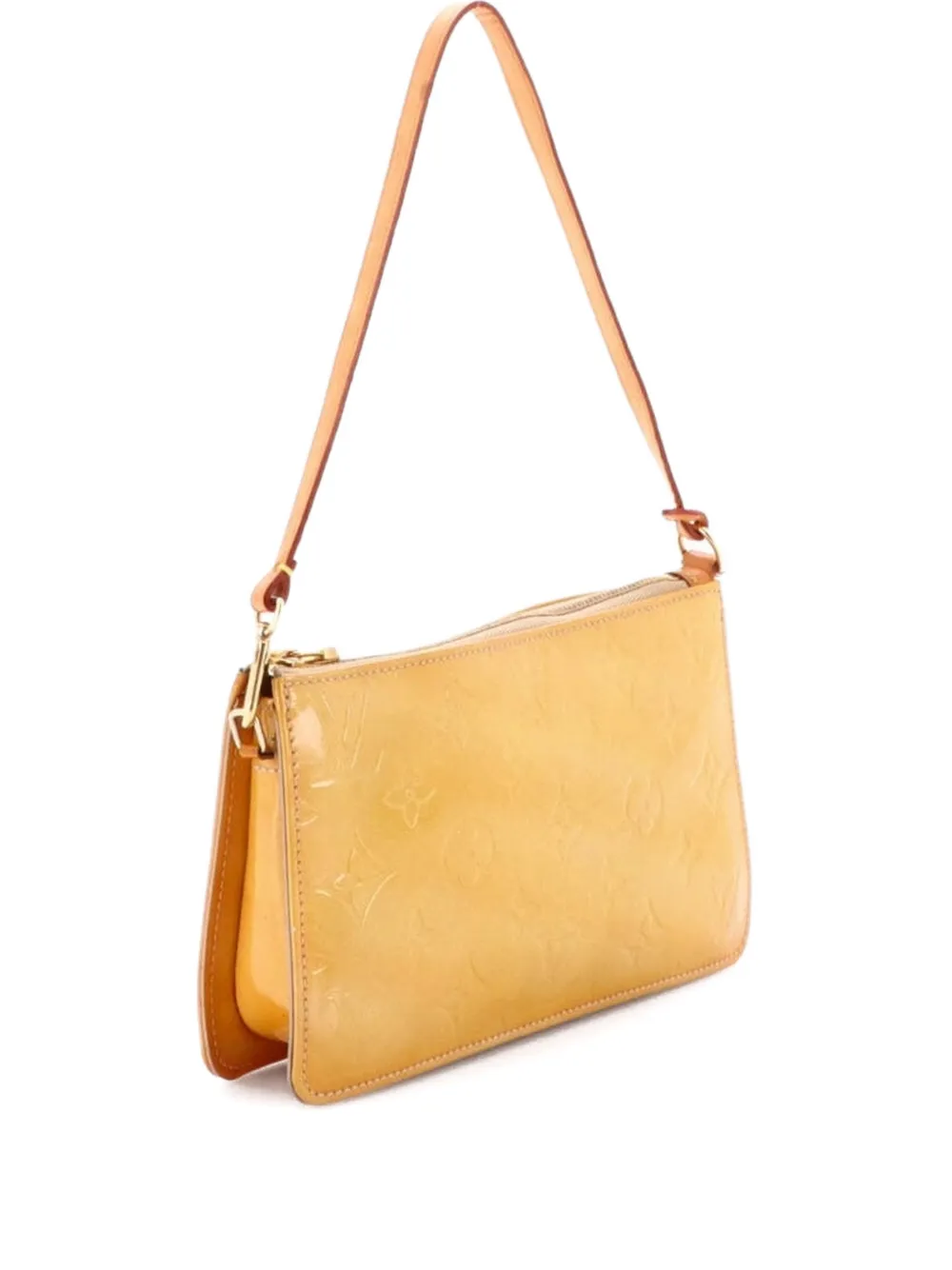 Click to view more detailed imagery on our partner's website Pre-owned Louis Vuitton Lexington Pochette Monogram Vernis Clutch Bag In Yellow