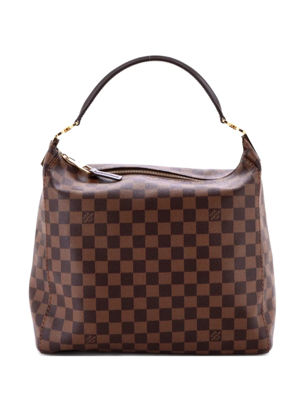 Pre-owned Louis Vuitton Portobello Handbag Damier Pm Hobo Bag In Brown