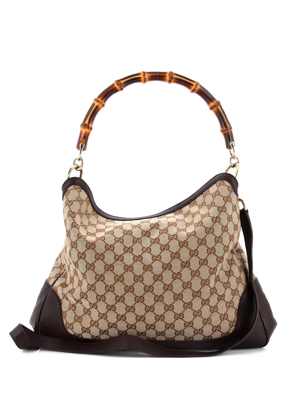 Gucci Pre-Owned Diana Bamboo Shoulder Bag GG Canvas Medium hobo bag - Marrone