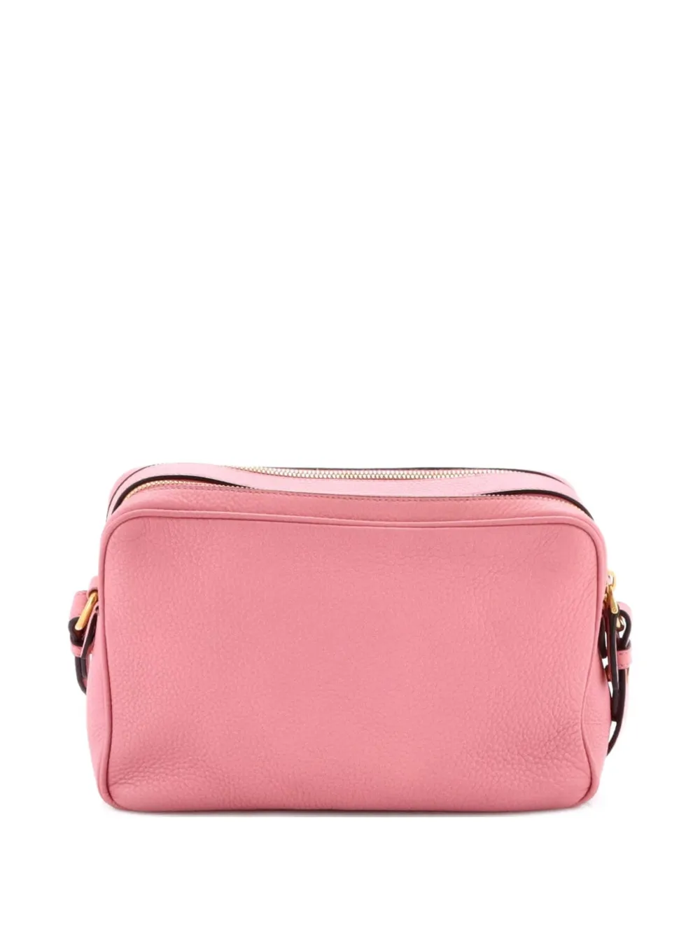 Pre-owned Prada Double Zip Camera Bag Vitello Daino Crossbody Bag In Pink
