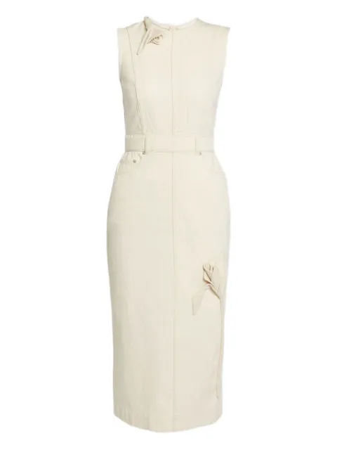 ERDEM mellemlang ærmeløs kjole med rund hals