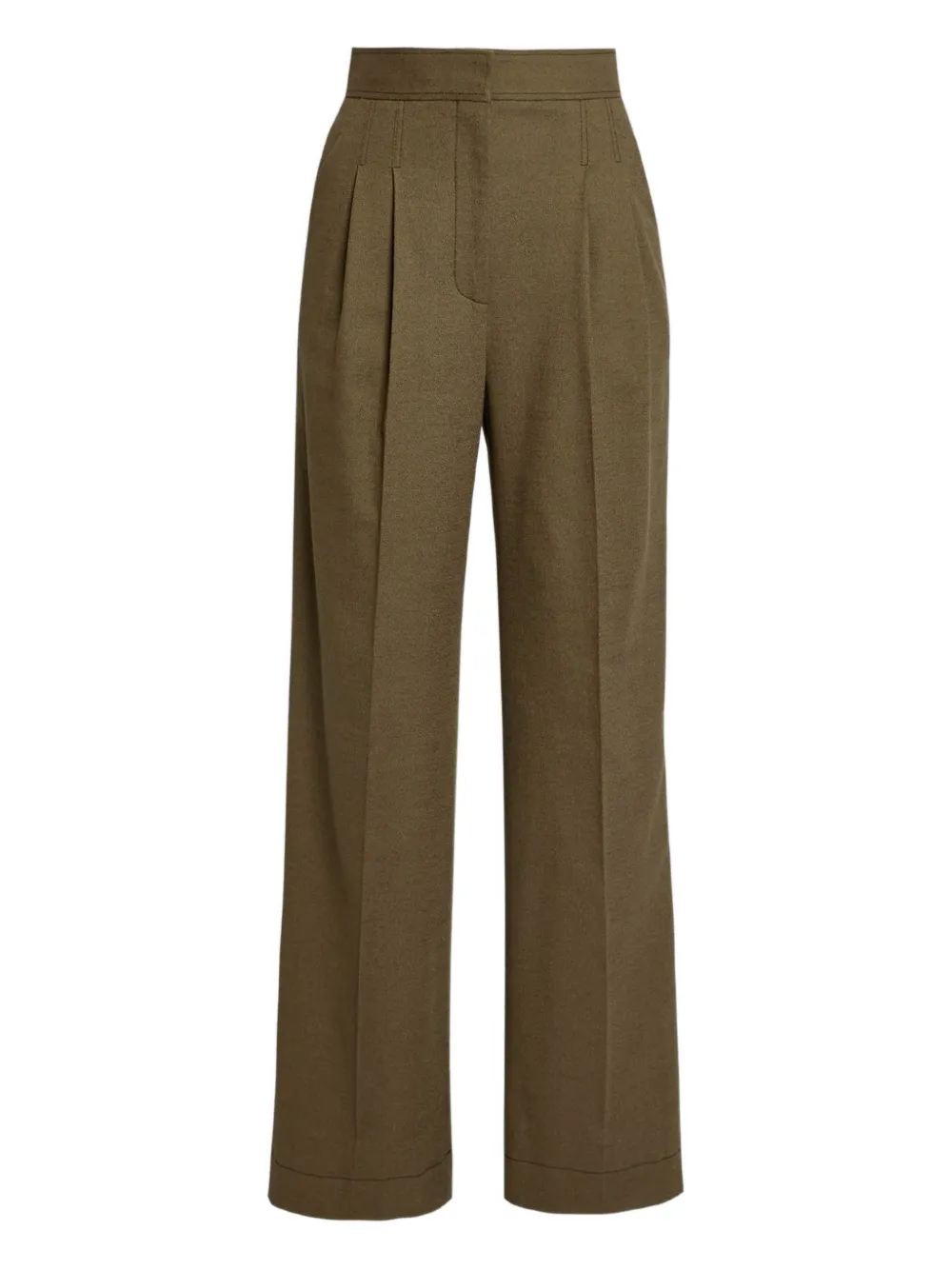 ERDEM pleated-front tailored trousers | Green | Image 1