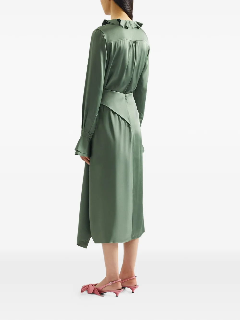 ERDEM Midi-rok met gedrapeerd detail Groen