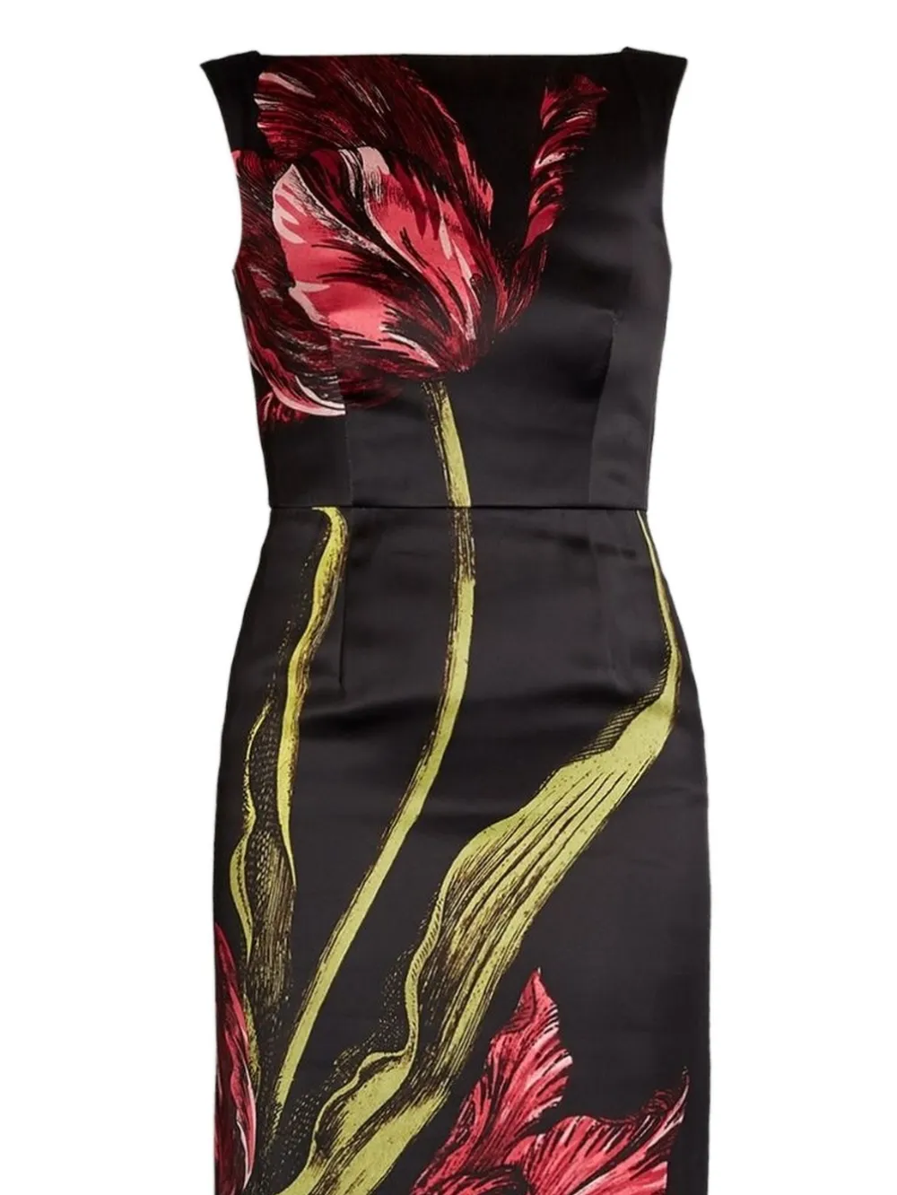 ERDEM Maxi-jurk met bloemenprint - Zwart