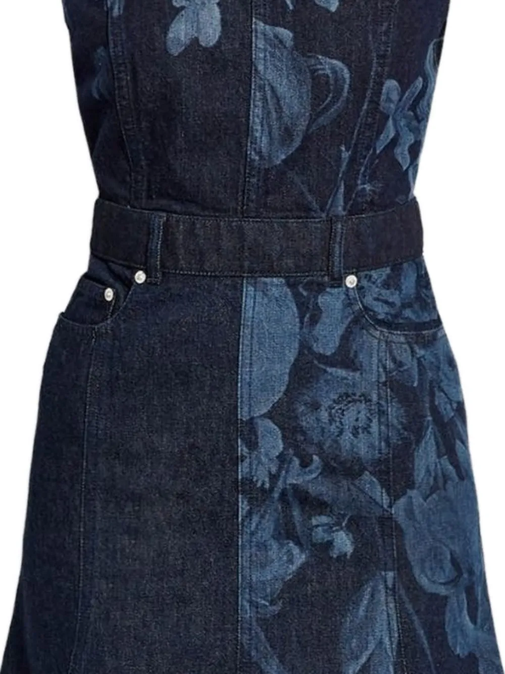 ERDEM Mouwloze jurk met print - Blauw