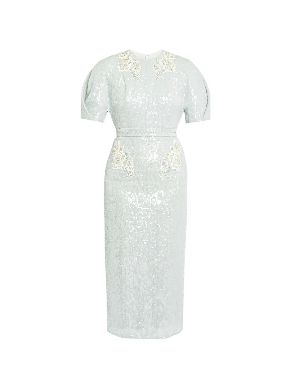 ERDEM Abito midi girocollo - Grigio