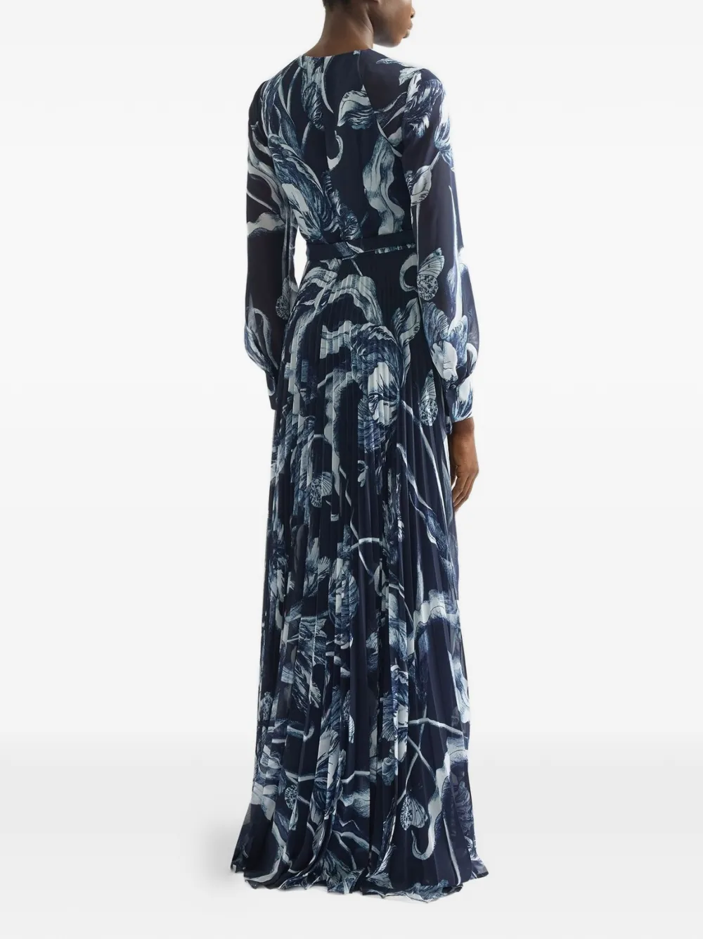 ERDEM Maxi-jurk met bloemenprint Blauw