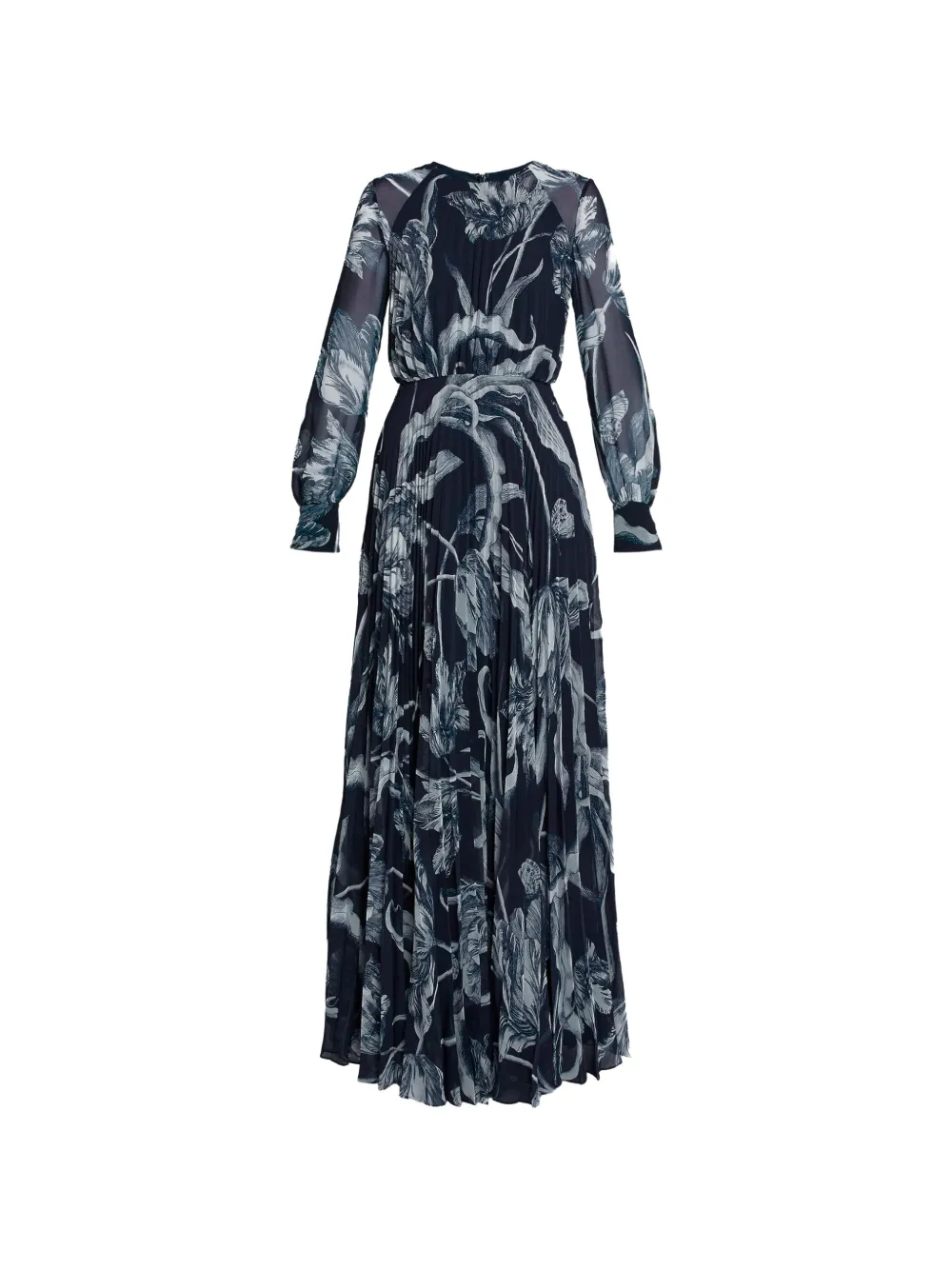 ERDEM floral-print long-sleeve maxi dress - Blu