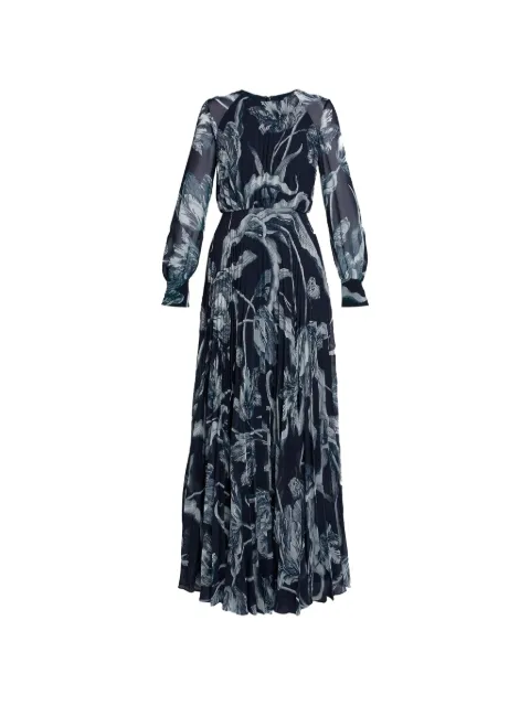 ERDEM floral-print long-sleeve maxi dress