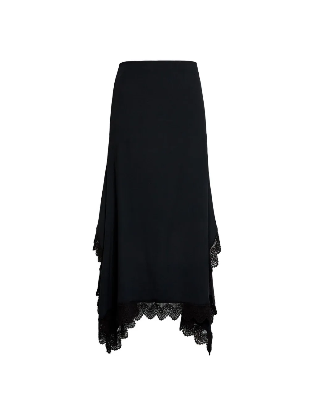 ERDEM Cady lace-trim midi skirt - Zwart