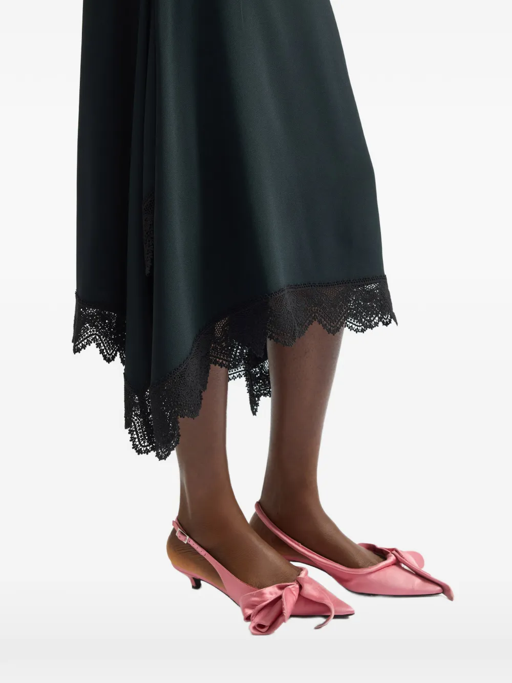 ERDEM Cady midi-rok met kanten afwerking Zwart