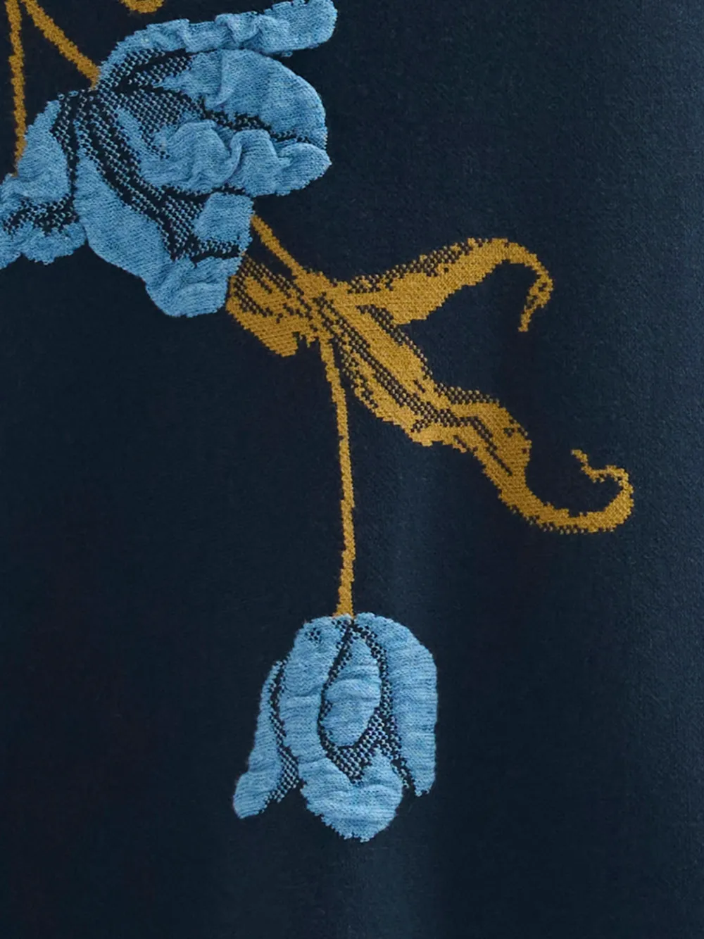 ERDEM Rok met bloemenjacquard Blauw