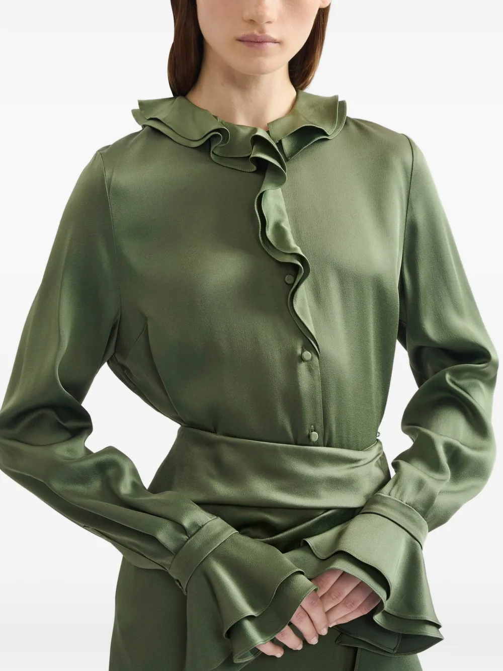 Cady Ruffled Long-Sleeve Shirt