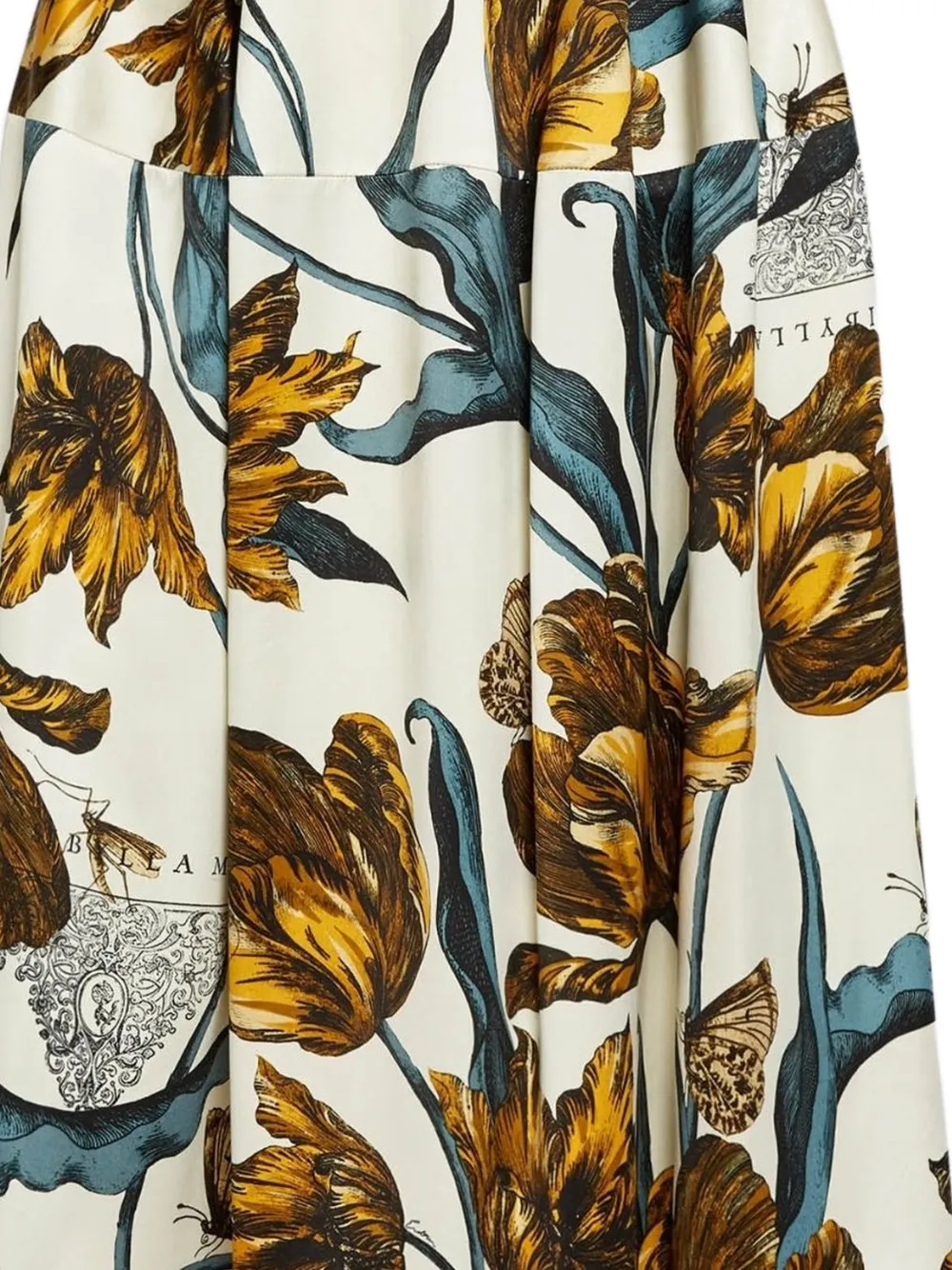 ERDEM Midi-jurk met bloemenprint - Beige