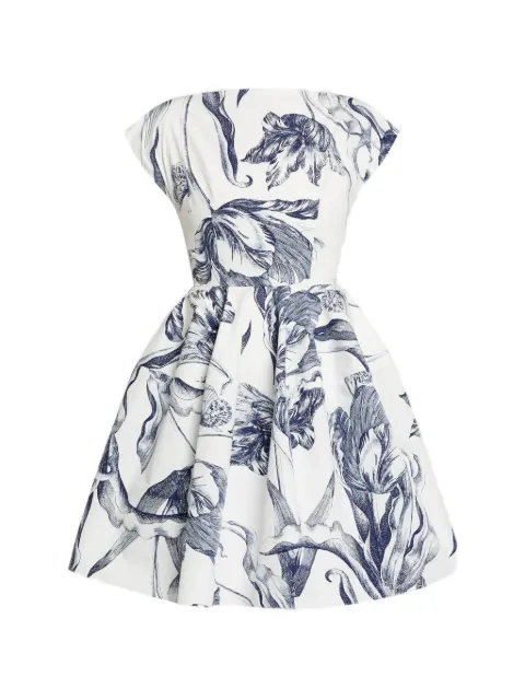 ERDEM short-sleeves floral-print dress