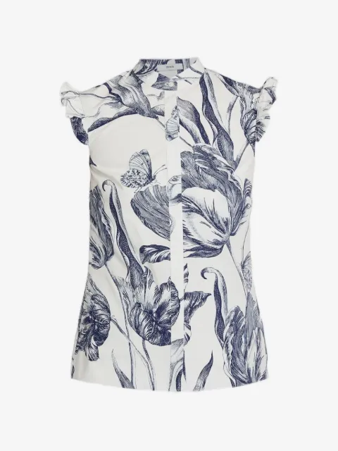 ERDEM floral-print sleeveless blouse