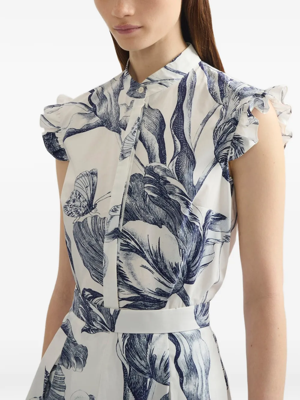 ERDEM Blouse met bloemenprint Wit