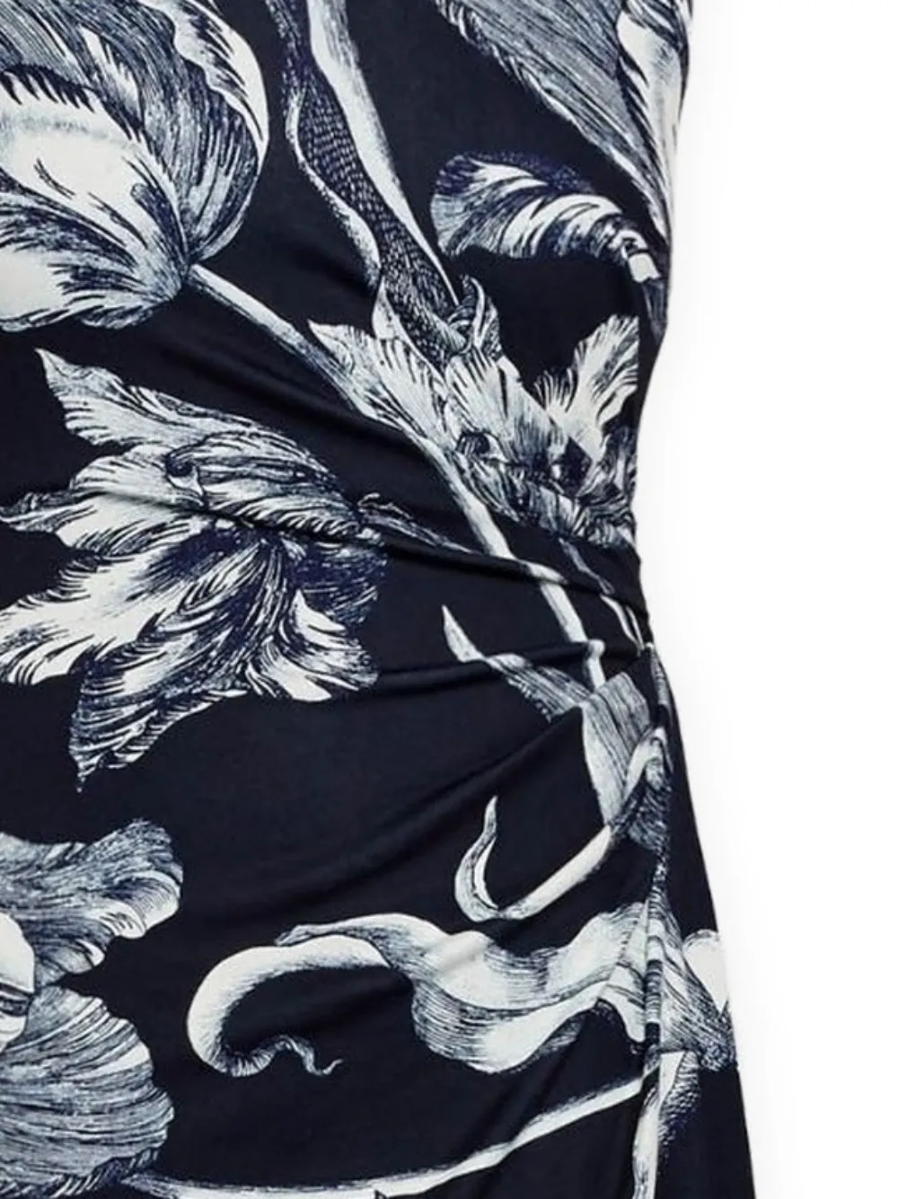 ERDEM Midi-jurk met bloemenprint - Blauw