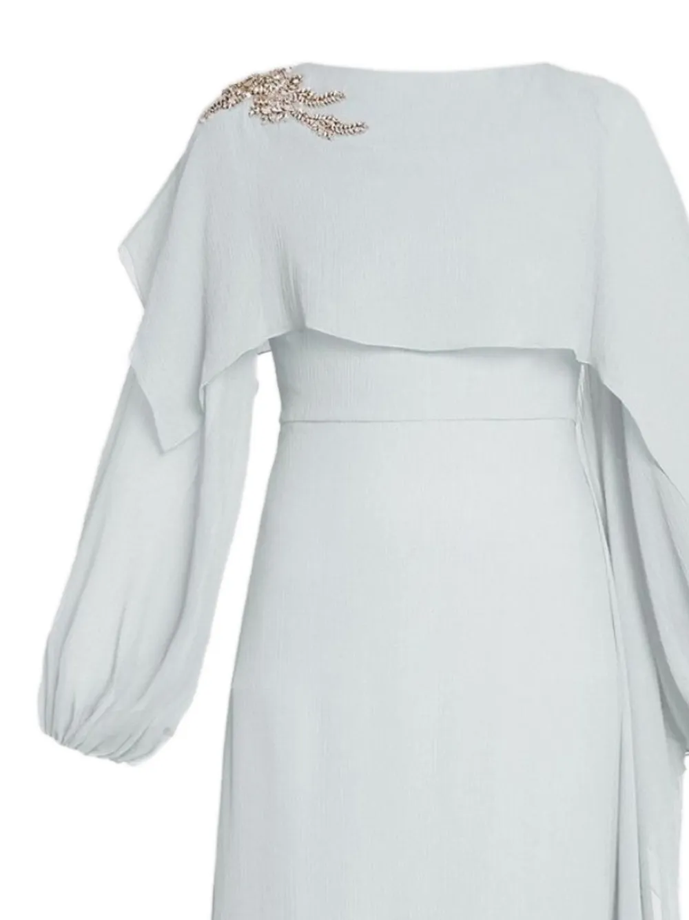 ERDEM Verfraaide maxi-jurk met lange mouwen - Blauw