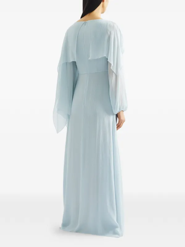 ERDEM | Embellished Silk Creponne Long Sleeve Gown