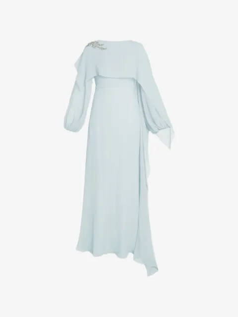 ERDEM long-sleeve embellished maxi dress