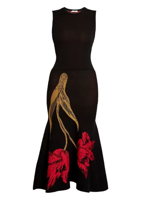 ERDEM sleeveless knitted midi dress
