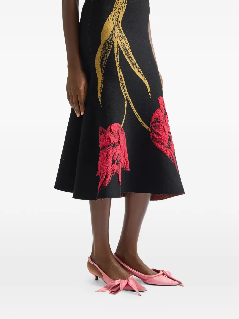 ERDEM Mouwloze midi-jurk Zwart